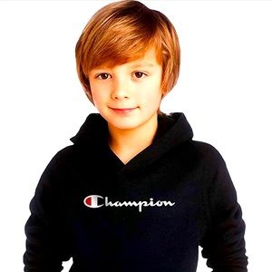 Champion Boys  black Embroidered Signature Fleece Hoodie NWT (7)